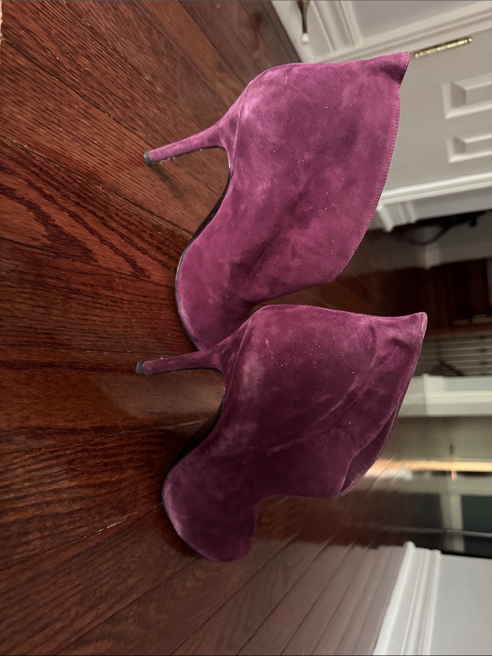 Vince Camino Plum Suede High Heel Booties - Women's size 10